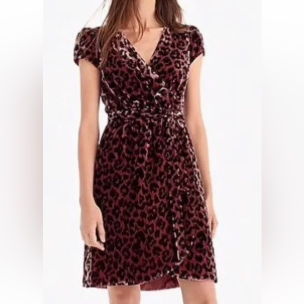 NWT J.Crew pink leopard print dress size 00